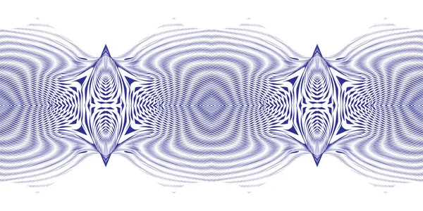 Bordure abstraite numérique géométrique des lignes et des rayures ondulées. — Image vectorielle