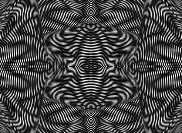 Modèle géométrique monochromatique sans couture avec illusion d'optique. — Image vectorielle