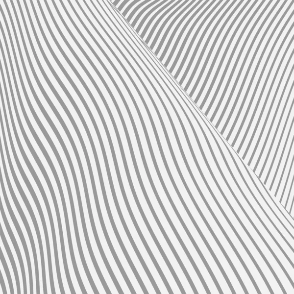Bannière rayée abstraite vectorielle monochrome aux lignes ondulées gris calme. — Image vectorielle