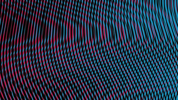 Colored Digital Abstract Background with grid wavy stripes. — Vetor de Stock