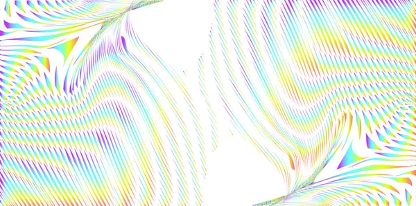 Holographic abstract neon tones texture with optical illusion. — стоковый вектор