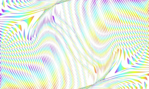 Textura abstracta holográfica ligera con ilusión óptica de tonos de neón. — Vector de stock