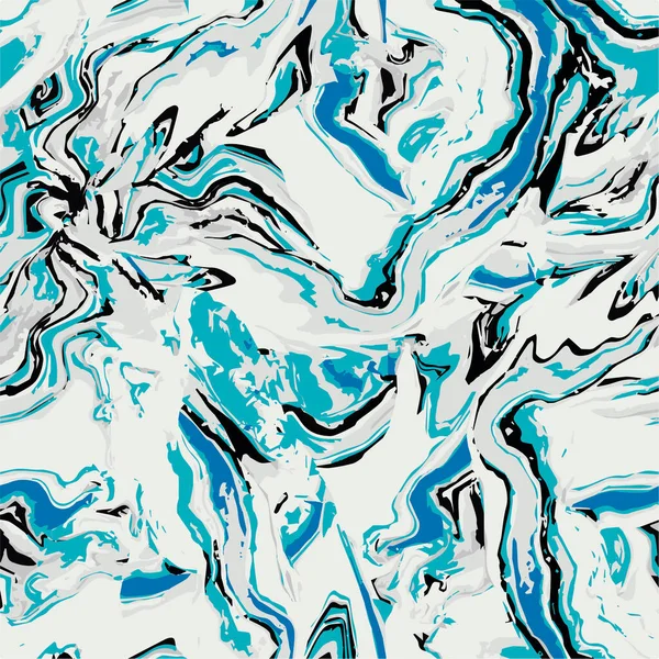Illustration vectorielle abstraite dans une texture fluide de style art dans des tons bleu clair. — Image vectorielle