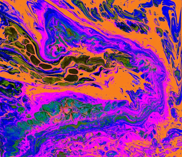 Psychedelic acrílico abstrato fundo com textura onda de arte líquida. — Fotografia de Stock