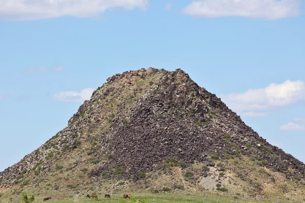 Berggipfel entlang uns 66 in Neumexiko Stockbild