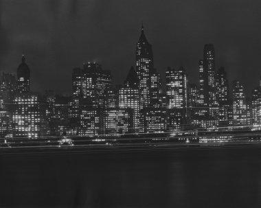 New York City at night clipart