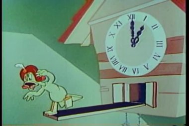 hareketli kızgın guguklu saat kuş