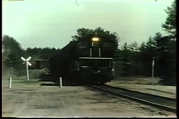 Τρένο που φθάνουν στο σταθμό — Αρχείο Βίντεο