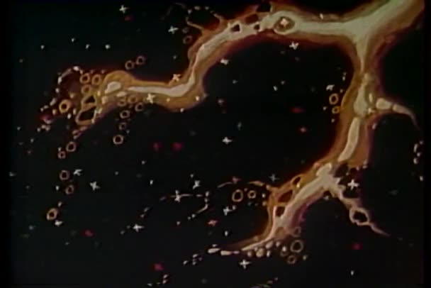 Caricature d'étoiles scintillantes dans le ciel en pleine transformation 