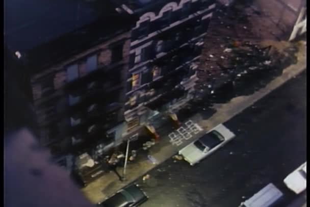 Edificio abandonado en la ciudad de Nueva York — Vídeos de Stock