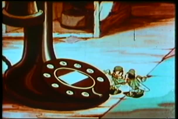 Due mosche che fanno una telefonata — Video Stock