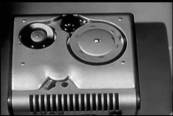 Close-up of wire recorder — Stock Video