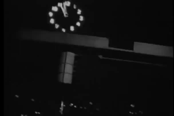 Görünüm sırasında gece, san francisco, california, ABD bilançosu hareketli araba — Stok video