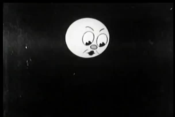 Faccine luna dei cartoni animati — Video Stock