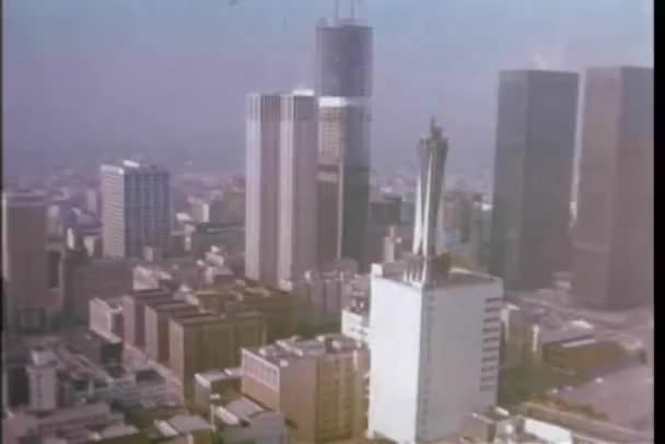 Flygfoto över downtown los angeles, Kalifornien — Stockvideo