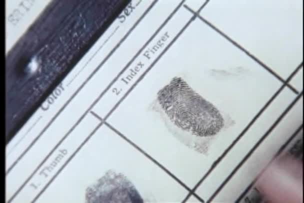 Close-up of person being fingerprinted — Stock Video