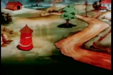 tornado tarım arazisi üzerine karikatür