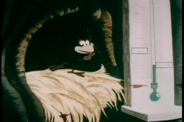 Güney bavul ile uçan kuş çizgi film