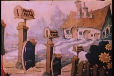 onların evine yürürken ayıların animasyon