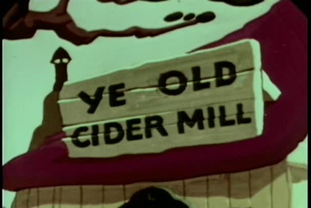 Rajzfilm a Ye Old Mill almabor — Stock videók