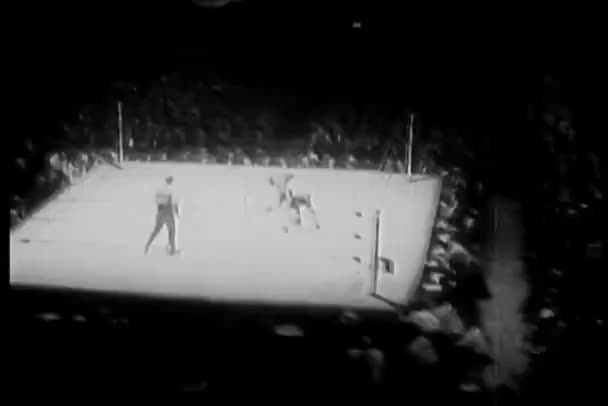 Boxkampf, Madison Square Garden — Stockvideo