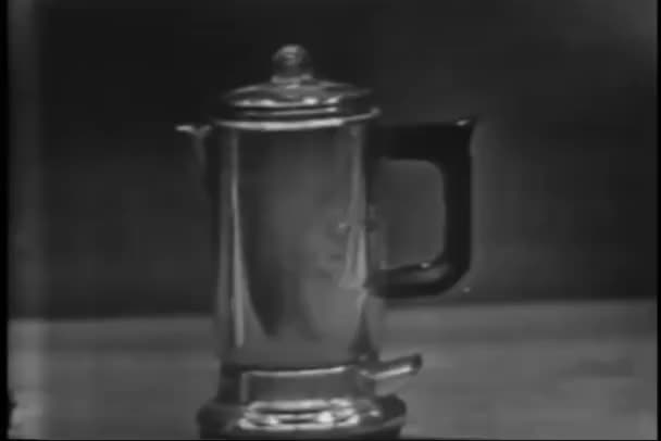 Coffee percolator — Stock Video