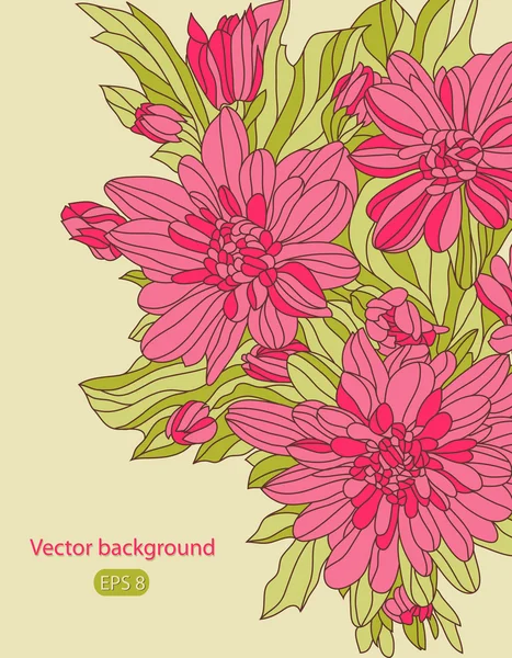 Perfeito floral cartão vetor eps 8 — Vetor de Stock