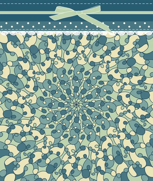 Mooie kleur blauw lace — Stockvector