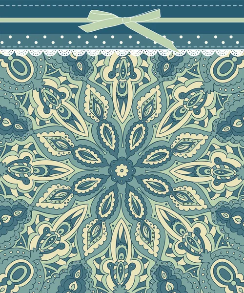 Mooie kleur blauw lace — Stockvector