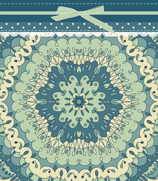 Mooie kleur blauw lace — Stockvector