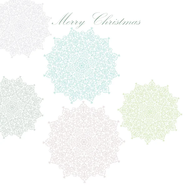 Beautiful color snowflakes — Stock Vector