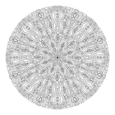 tek renkli siyah beyaz dantel süs vektör