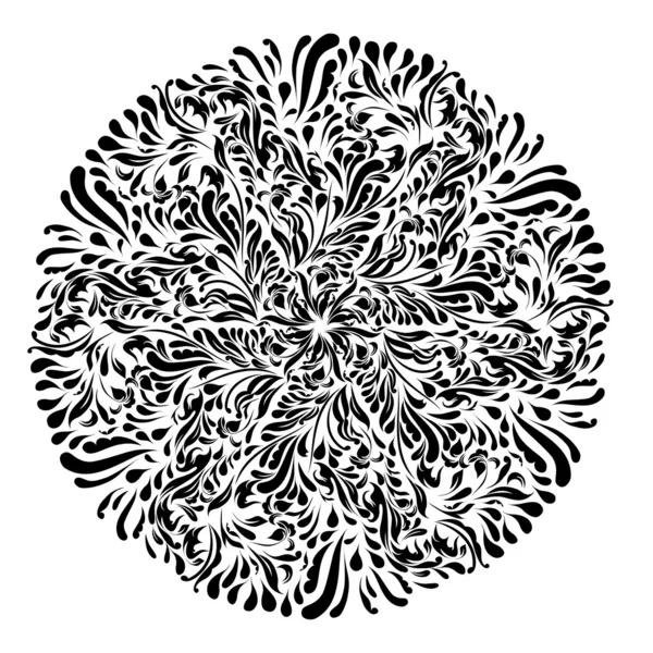 Monochrome black and white lace ornament vector — Stock Vector