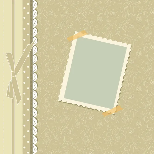 Retro baby frame vintage foto — Stockvector