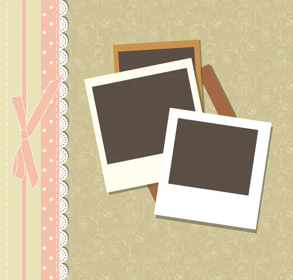 Retro baby frame vintage foto — Stockvector