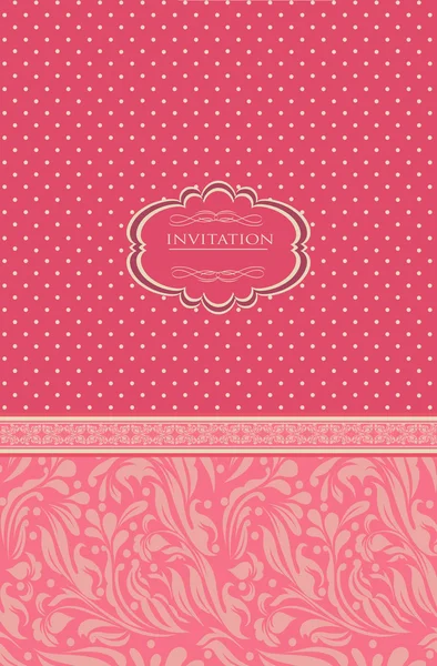 Vintage background for invitation card vector — Stock Vector