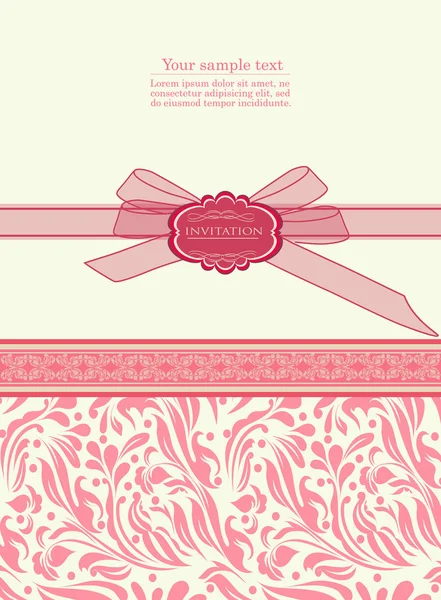 Vintage background for invitation card vector — Stok Vektör