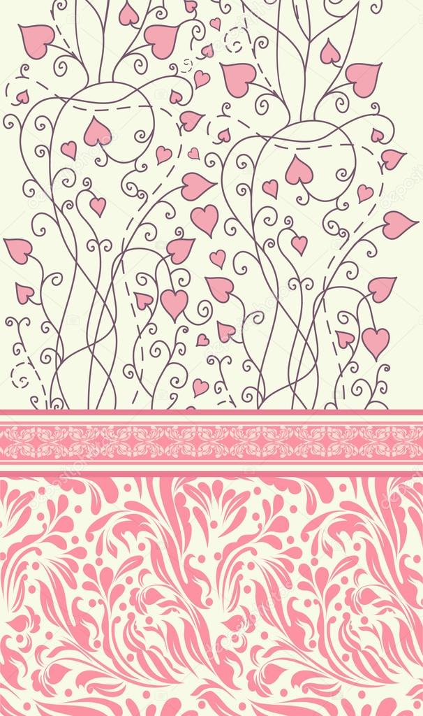 Pink background for valentine day card vector