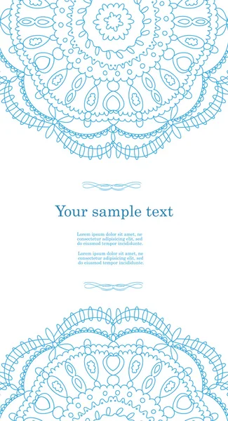 Beautiful blue invitation card vector — Stock Vector