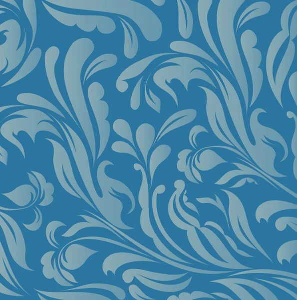 Vintage azul floral fundo vetor — Vetor de Stock