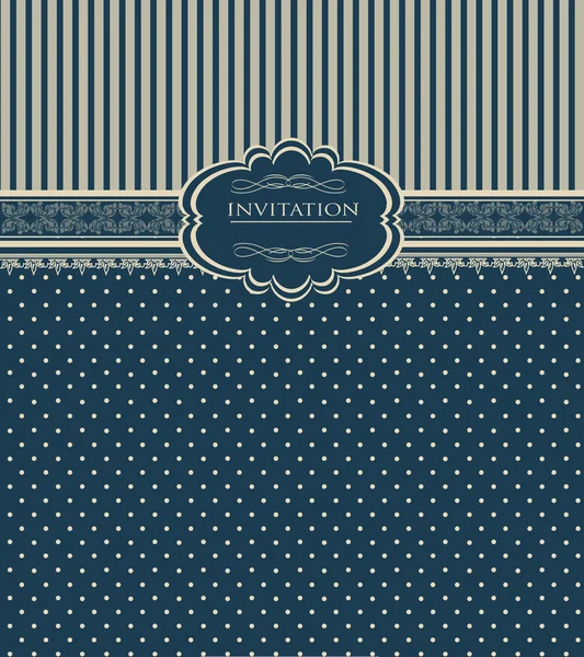 Vintage background for invitation card vector — Stok Vektör