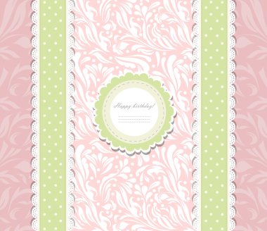 Vintage background for invitation card vector clipart