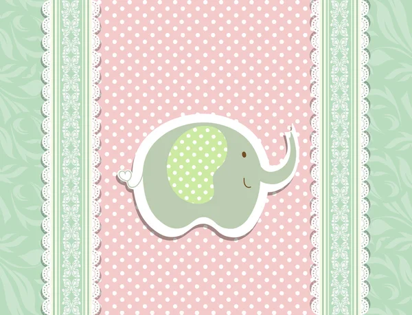 Vintage doodle elefante para quadro wallpaper vetor — Vetor de Stock