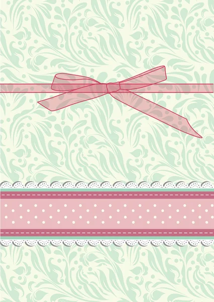 Tarjeta de felicitación floral retro vector — Vector de stock