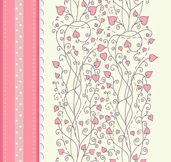 Sfondo rosa per valentine day card vector — Vettoriale Stock