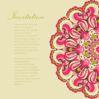 güzel pembe Arabesk dantel Model arka plan vektör