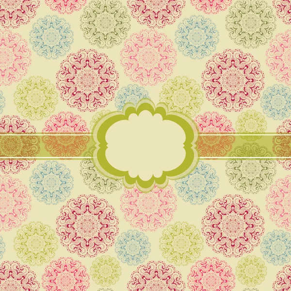 Beautiful colorful seamless lace background vector — Stock Vector