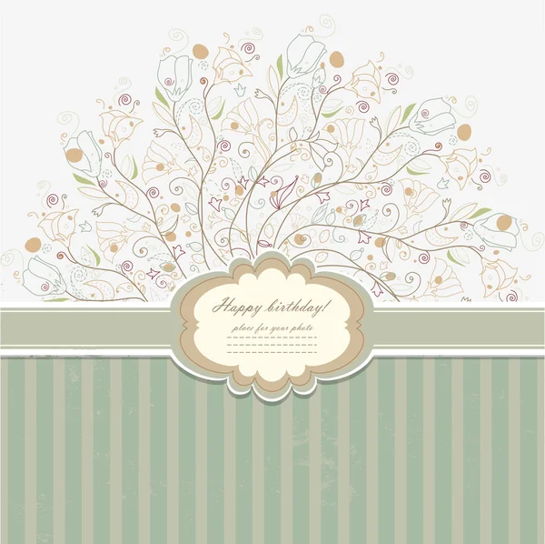Vintage invitation with lace vector — Stock Vector