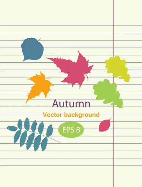 Hand drawing autumn leaf vector — Stock Vector