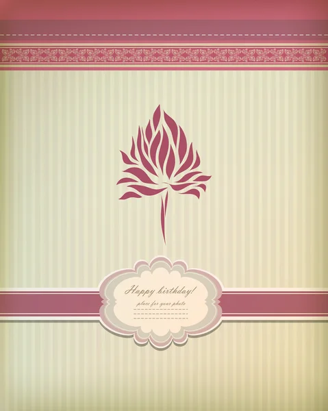 Beautiful vintage greeting card — Stock Vector